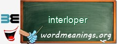 WordMeaning blackboard for interloper